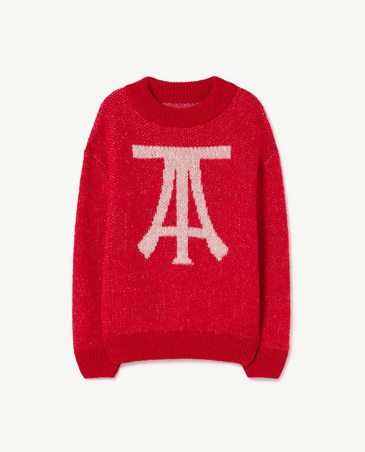 Red Plain Bull Sweater COVER