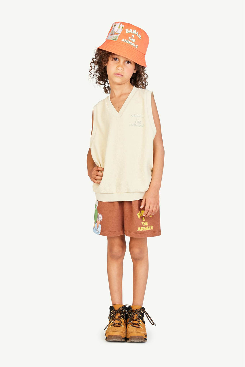 Babar Brown Clam Shorts MODEL FRONT