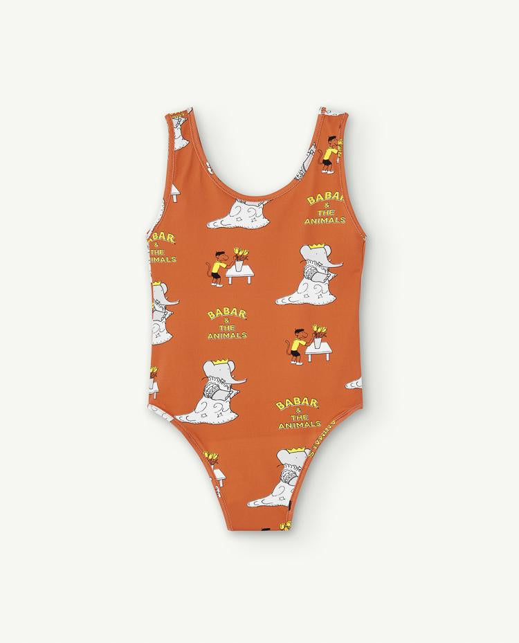 Babar Orange Trout Swimsuit COVER