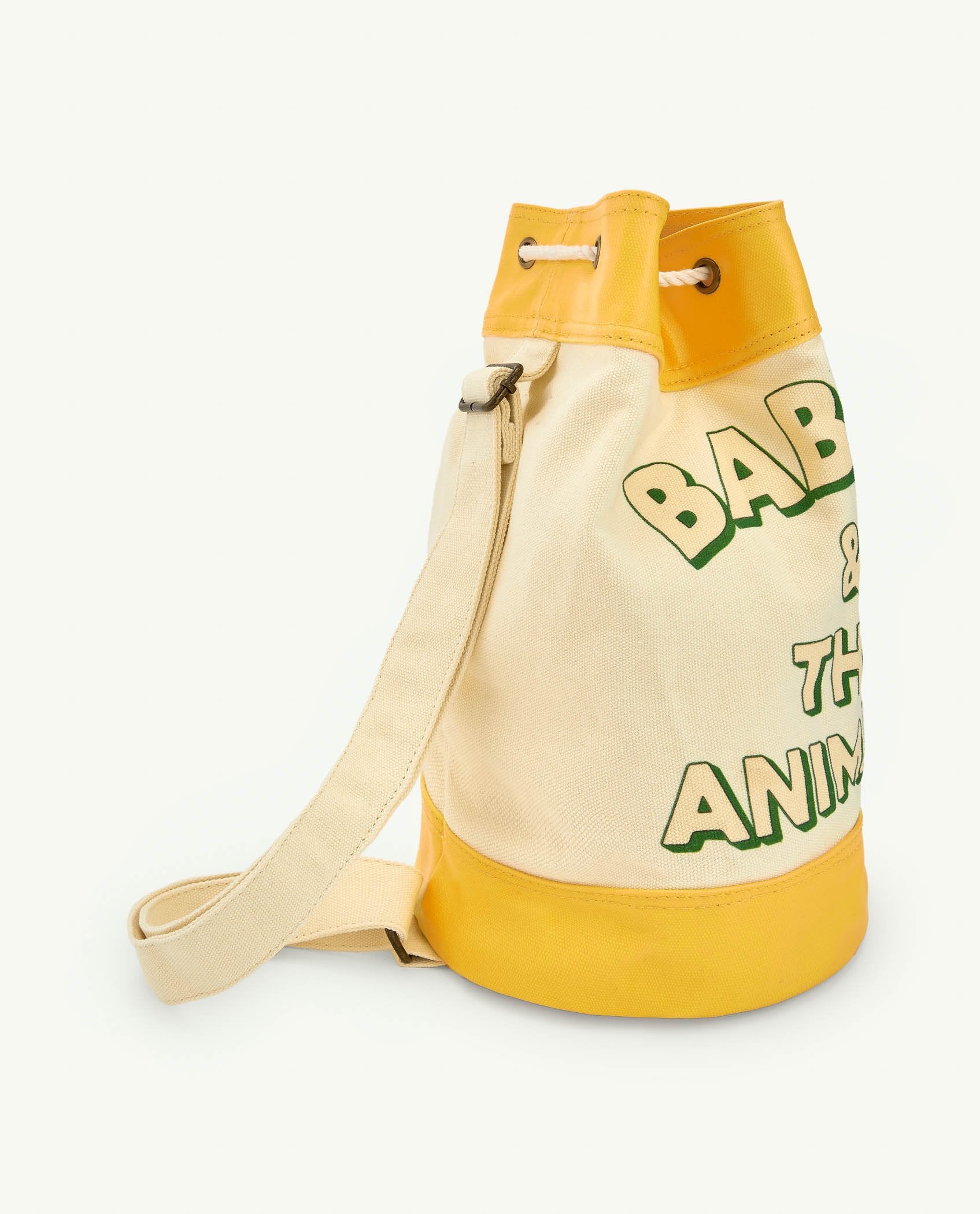 Babar Yellow Drawstring Backpack PRODUCT SIDE