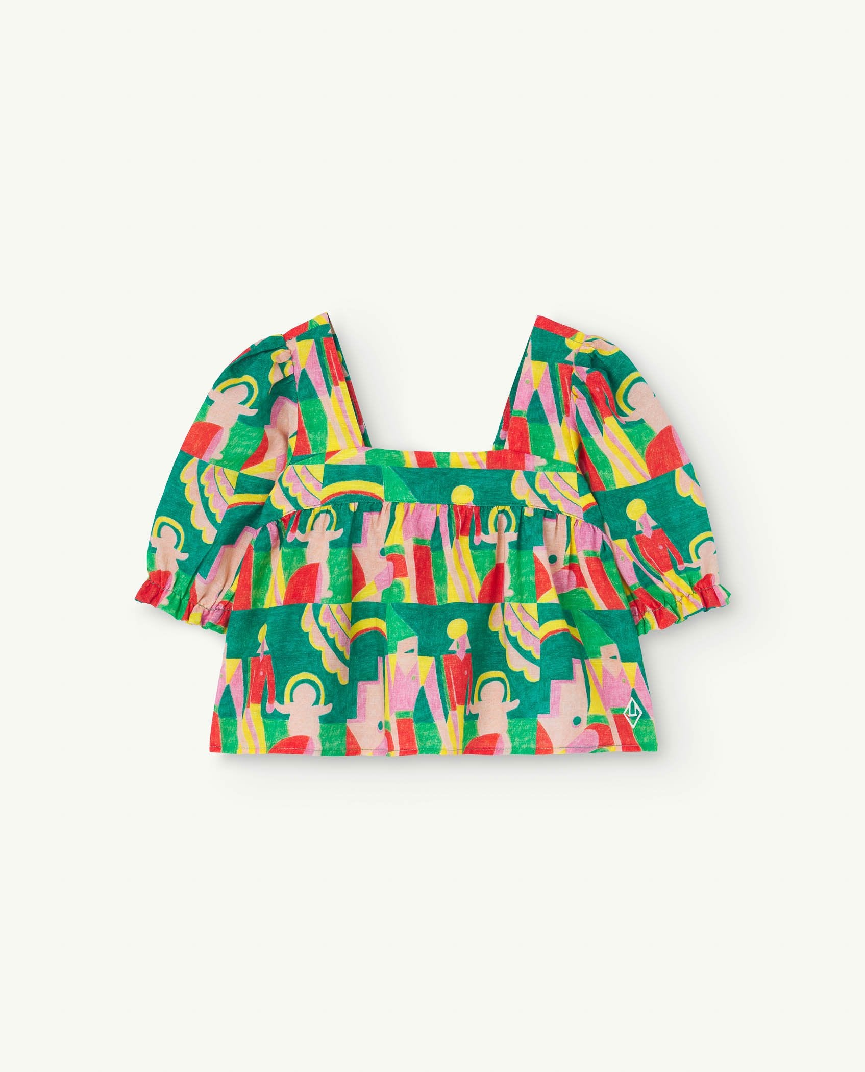 Green Mandrill Blouse PRODUCT FRONT