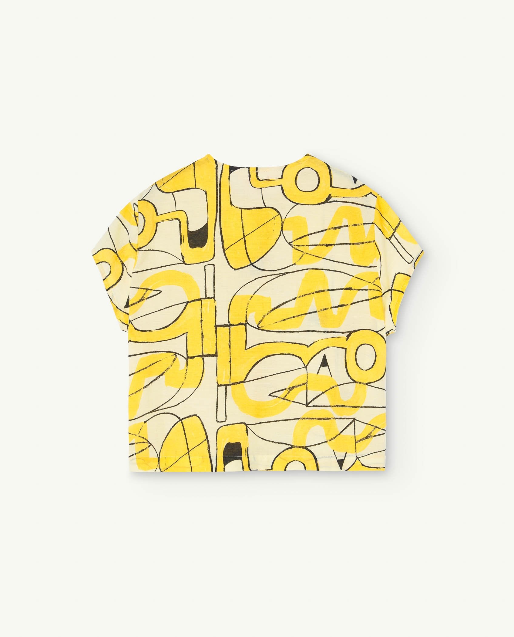Soft Yellow Baboon Short Sleeve Shirt PRODUCT BACK