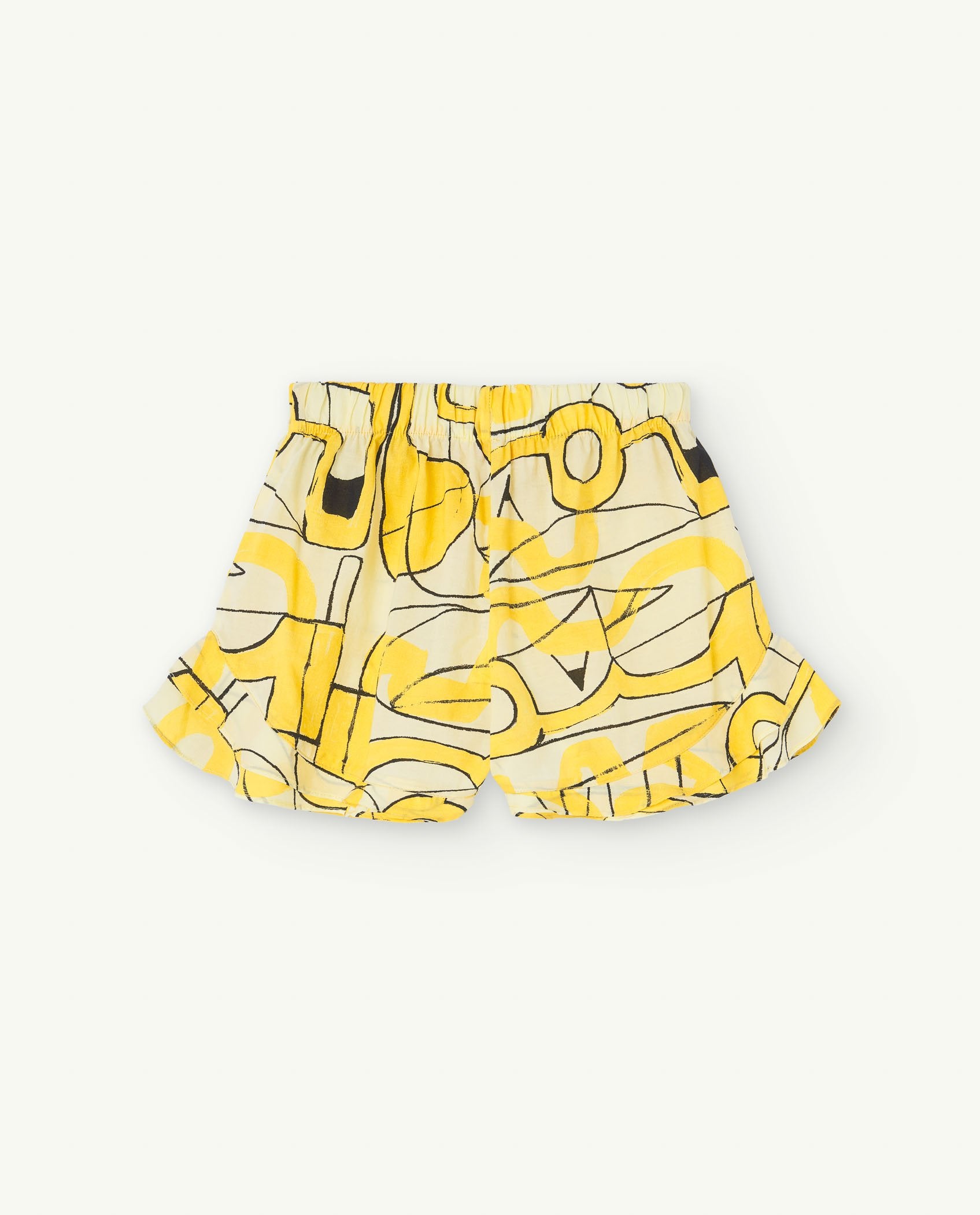 Soft Yellow Dove Shorts PRODUCT BACK