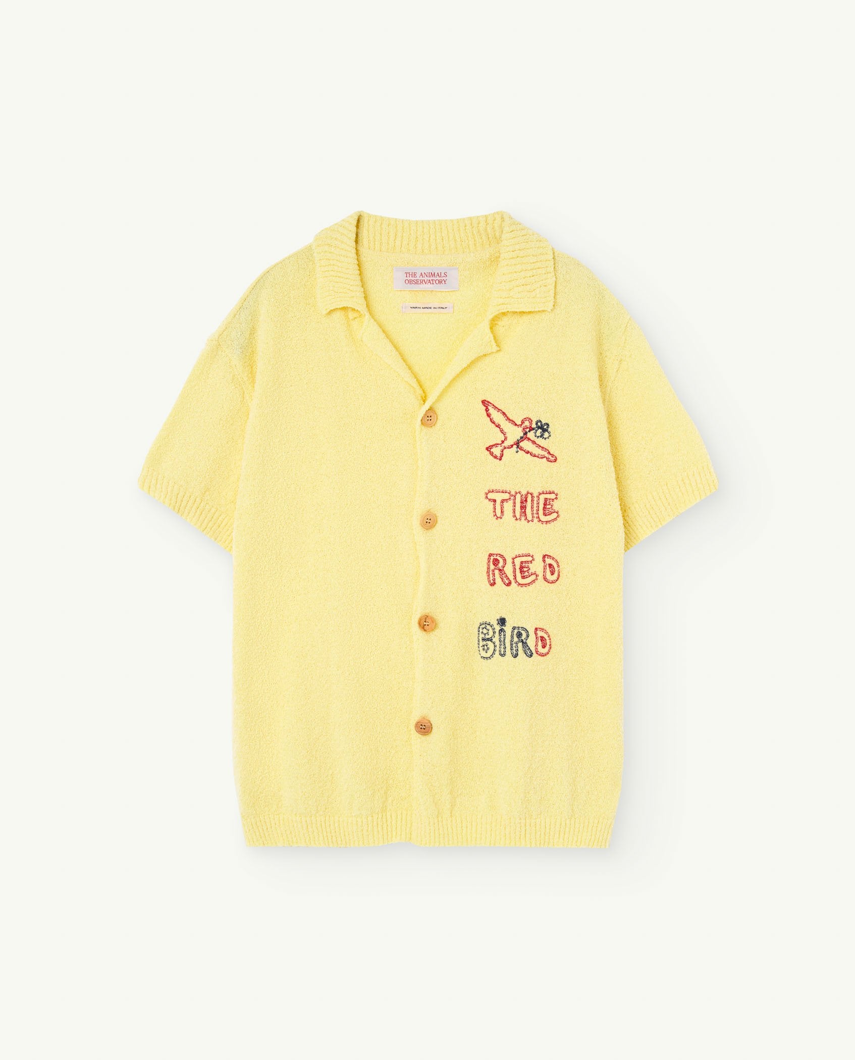 Soft Yellow Whale Short Sleeves Cardigan PRODUCT FRONT