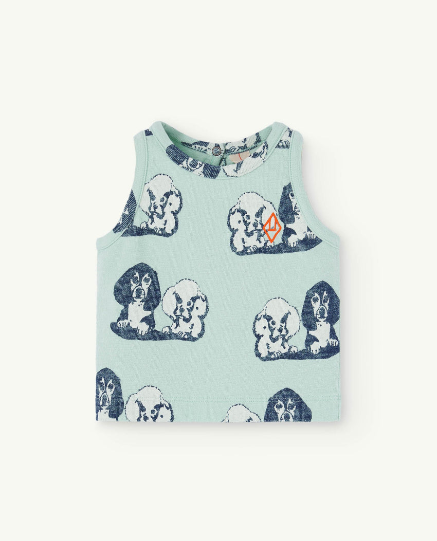 Turquoise Hyena Baby Tank Top PRODUCT FRONT