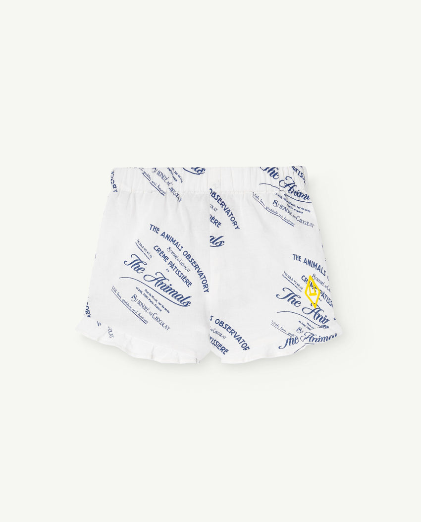 White Dove Baby Shorts PRODUCT FRONT