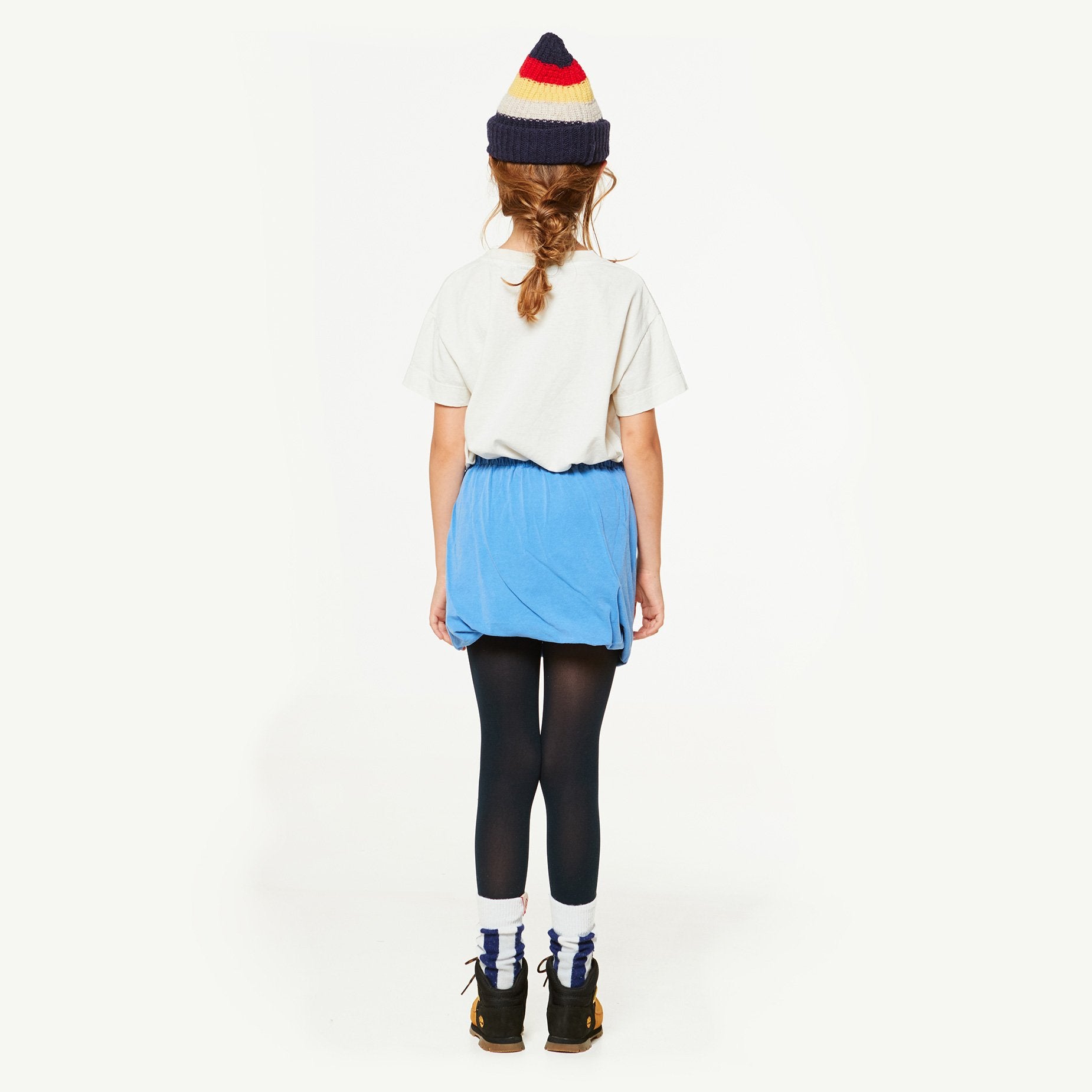 Blue Kitten Skirt MODEL BACK