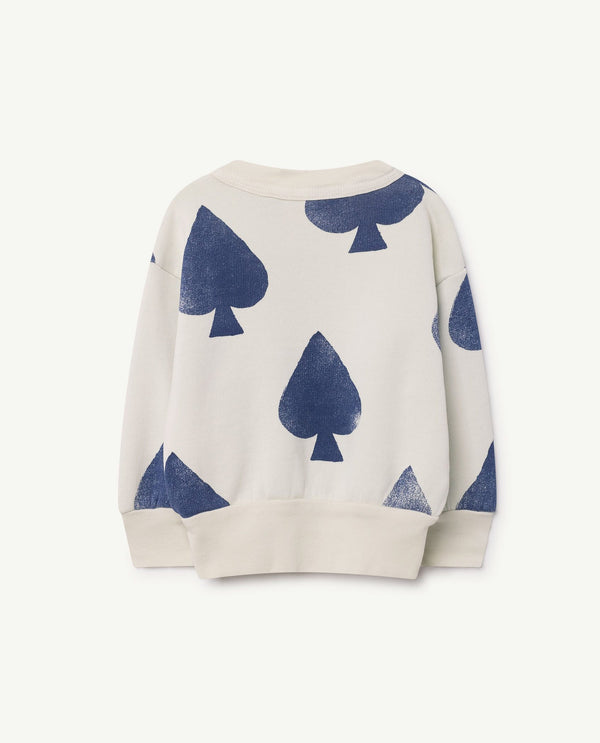 White Poker Bear Sweatshirt PRODUCT BACK