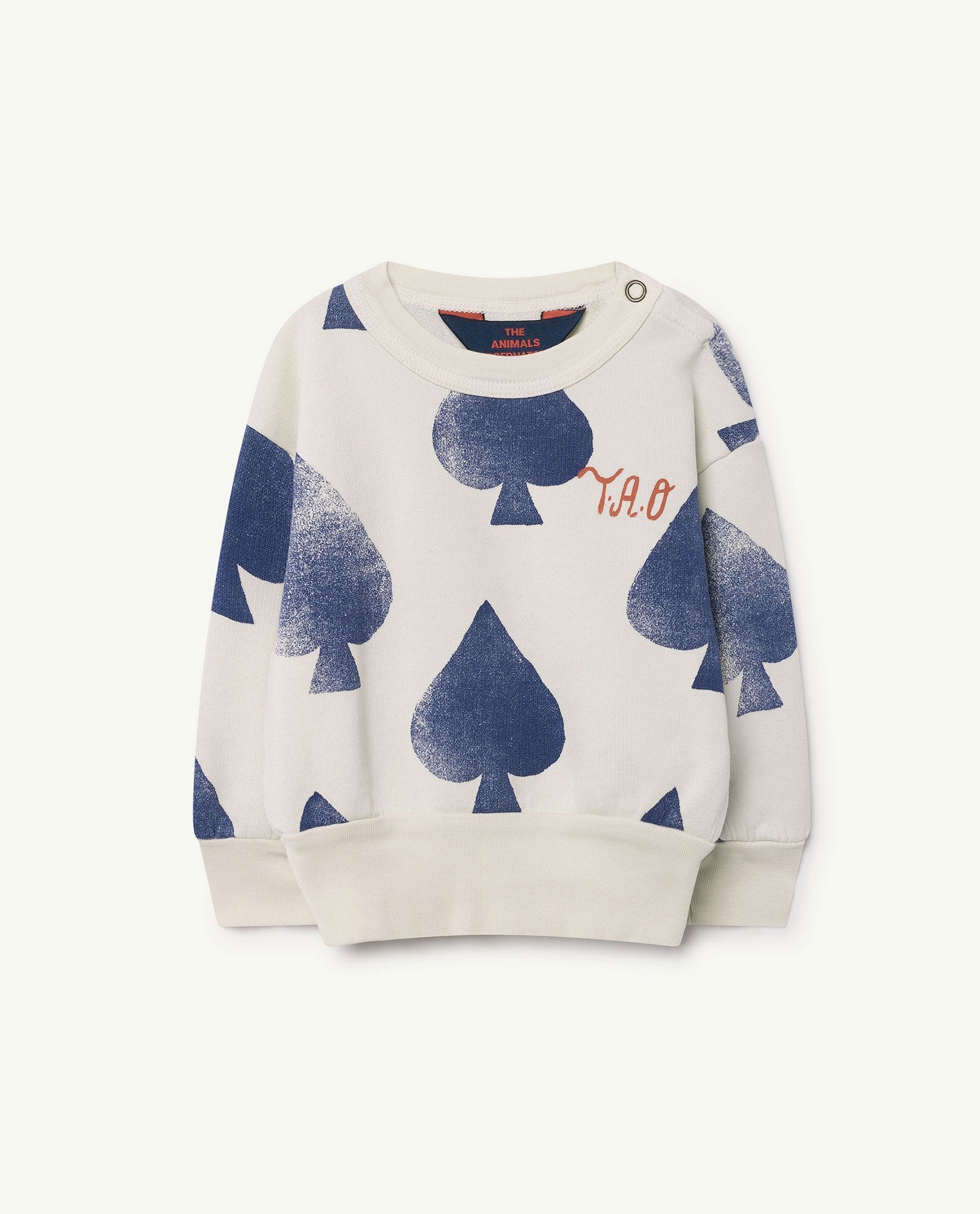 White Poker Bear Sweatshirt PRODUCT FRONT