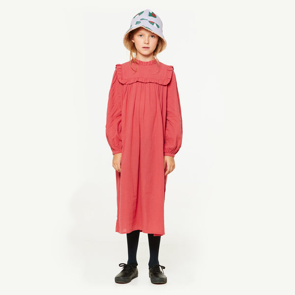 Red Hummingbird Dress MODEL FRONT