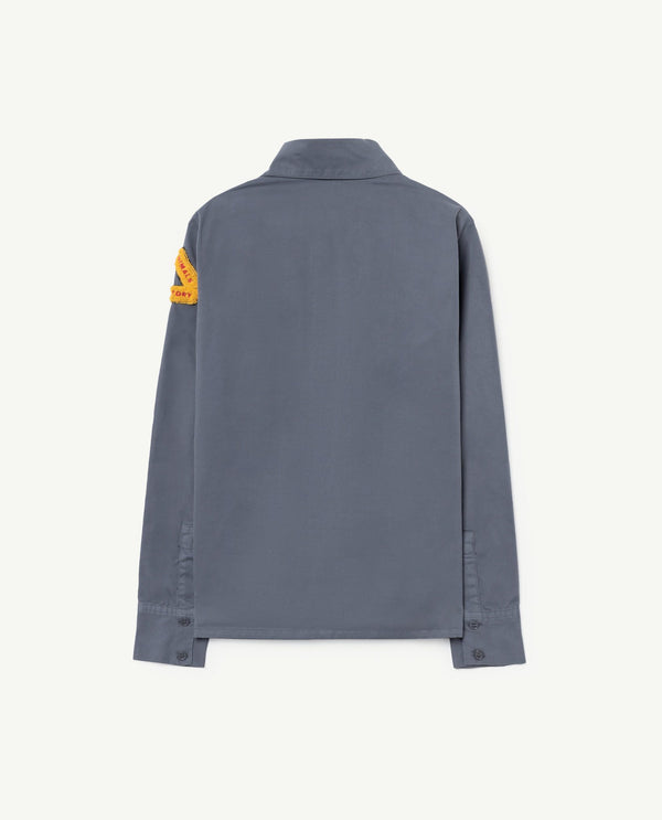 Grey Twill Coyote Shirt PRODUCT BACK