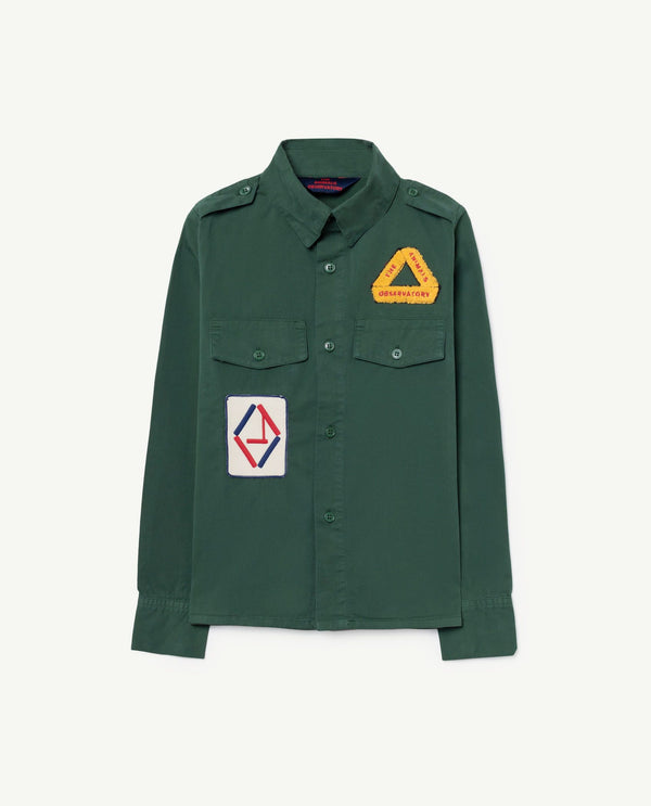 Green Twill Coyote Shirt PRODUCT FRONT