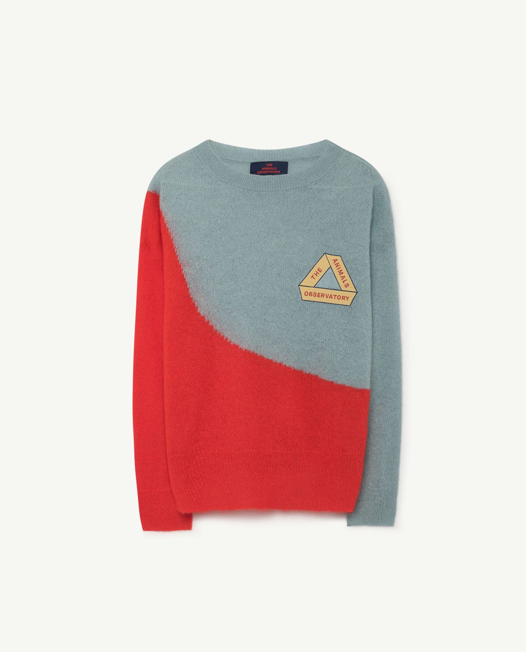 Grey Bicolor Bull Sweater PRODUCT FRONT