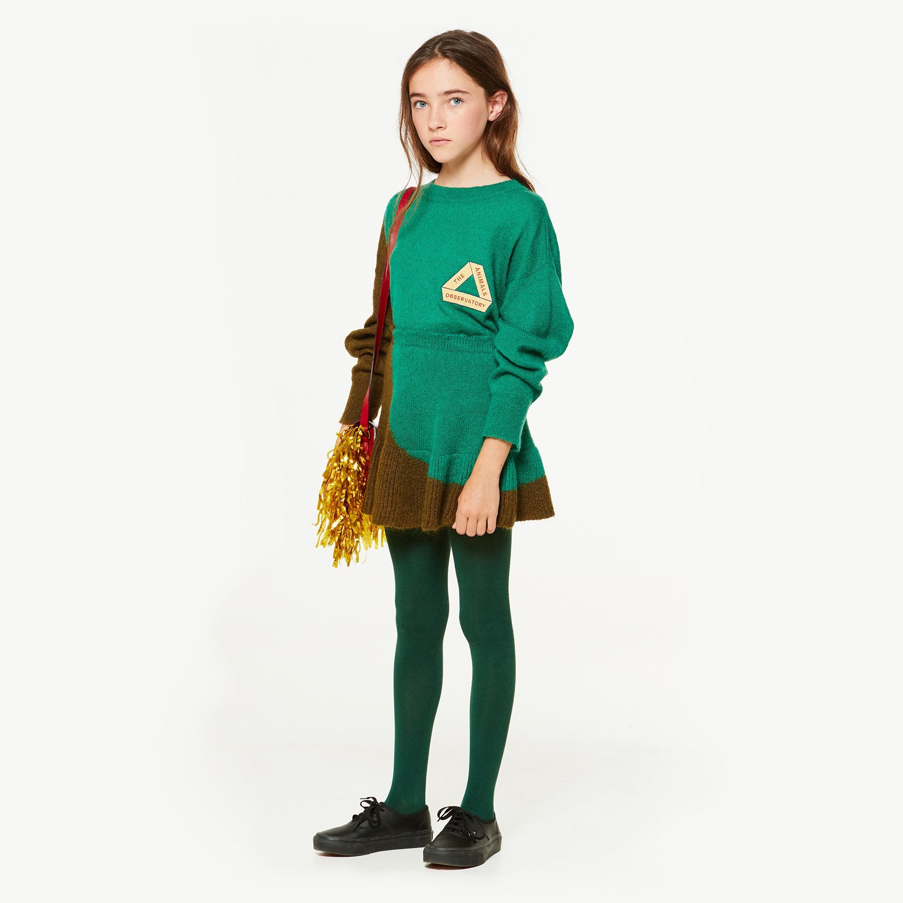 Green Swan Skirt MODEL FRONT