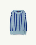 Blue Geometric Bull Sweater