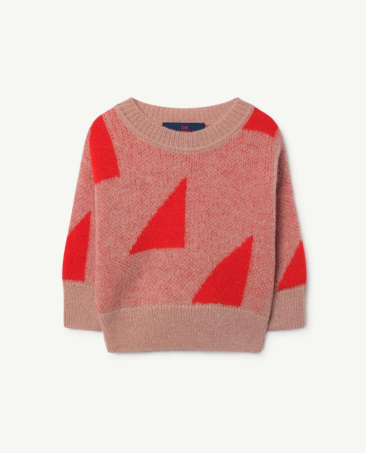 Red Geometric Bull Sweater COVER