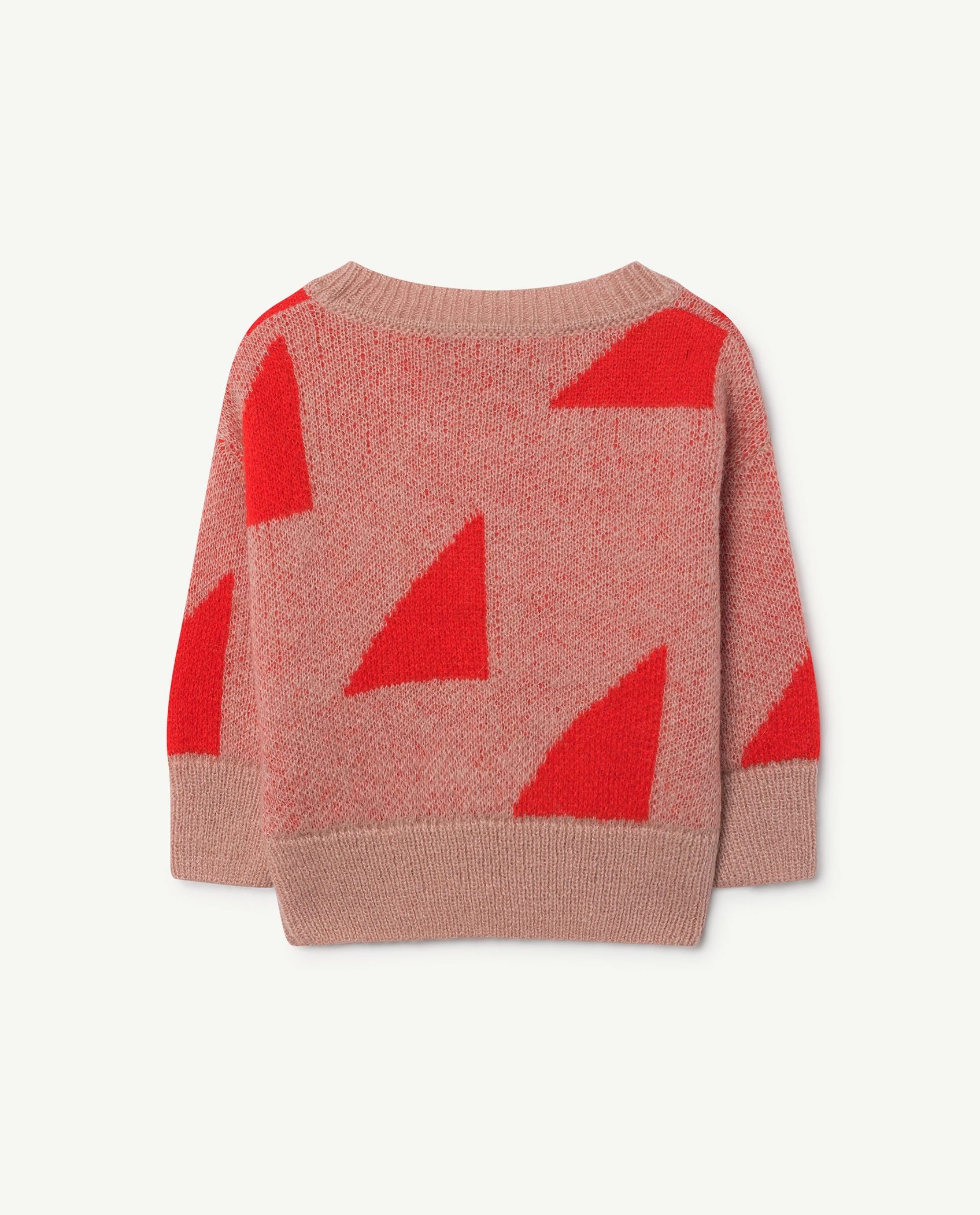 Red Geometric Bull Sweater PRODUCT BACK