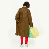Squares Jaguar Coat MODEL BACK