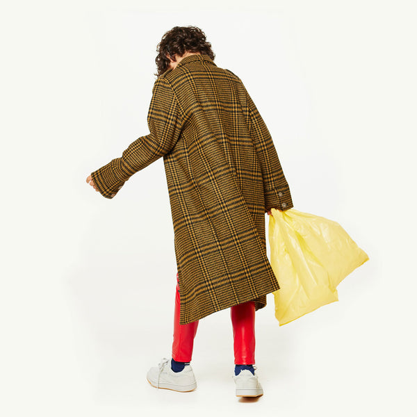 Squares Jaguar Coat MODEL SIDE