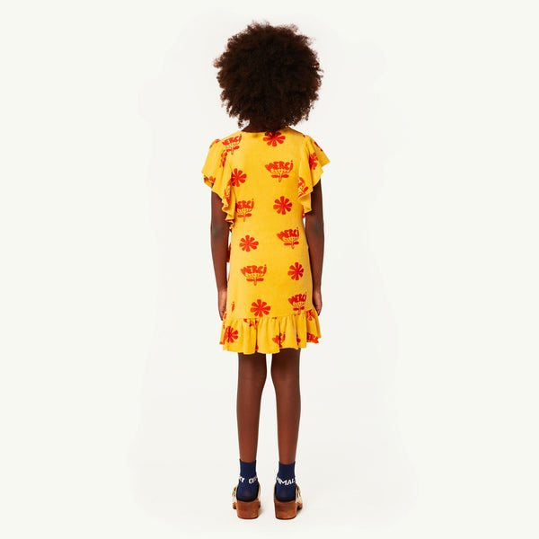 Yellow Whale Dress MODEL BACK