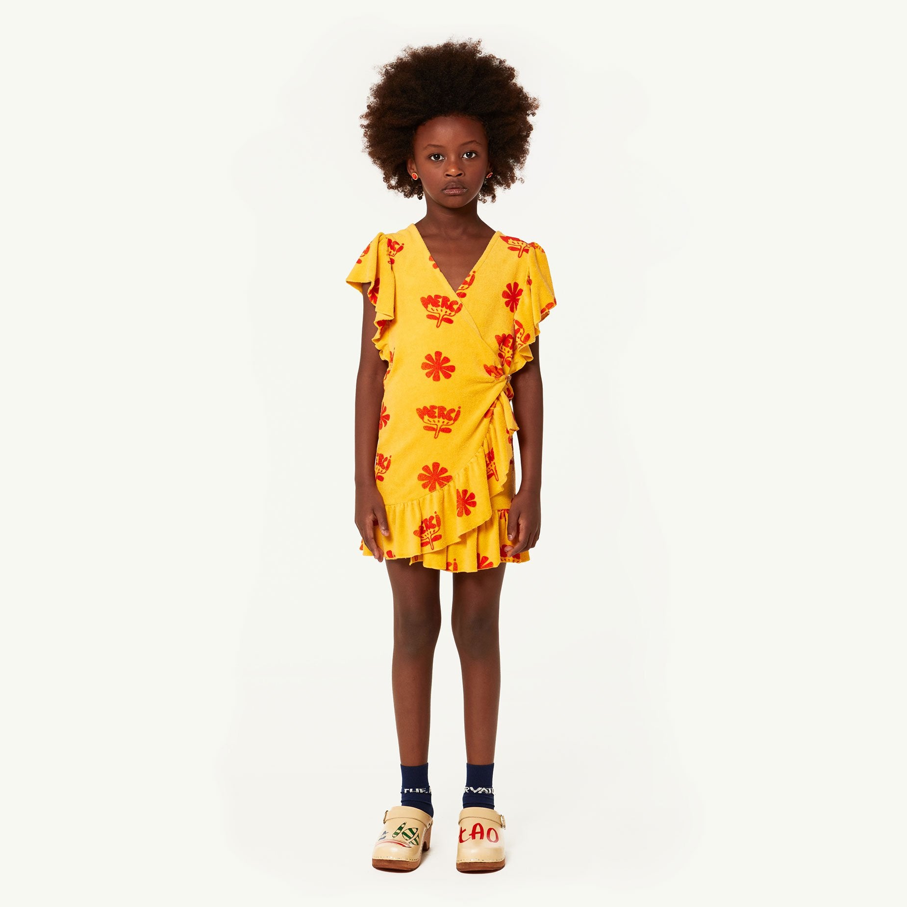 Yellow Whale Dress MODEL FRONT