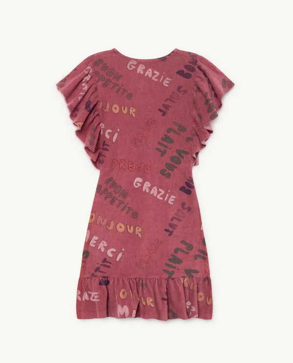 Maroon Whale Dress PRODUCT BACK