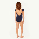 Blue Octopus Swimsuit MODEL BACK