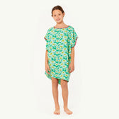 Green Hummingbird Dress MODEL FRONT