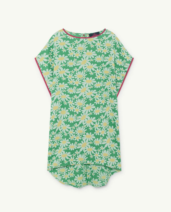 Green Hummingbird Dress PRODUCT FRONT