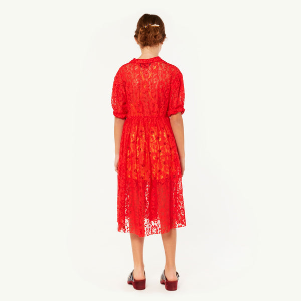 Red Dolphin Dress MODEL BACK