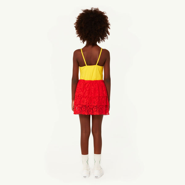Red Turkey Skirt MODEL BACK