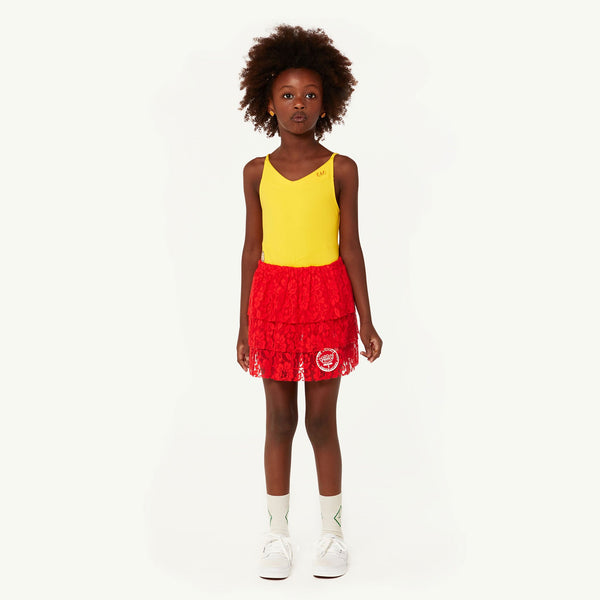 Red Turkey Skirt MODEL FRONT