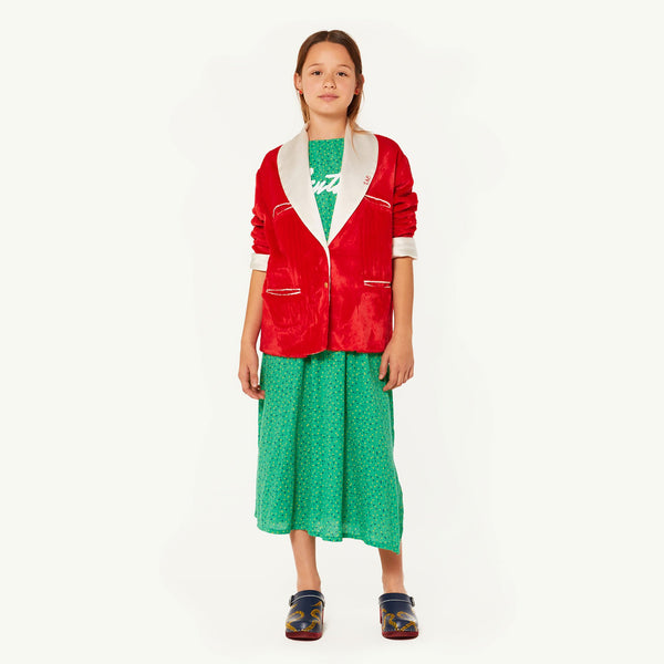 Red Cheetah Coat MODEL FRONT