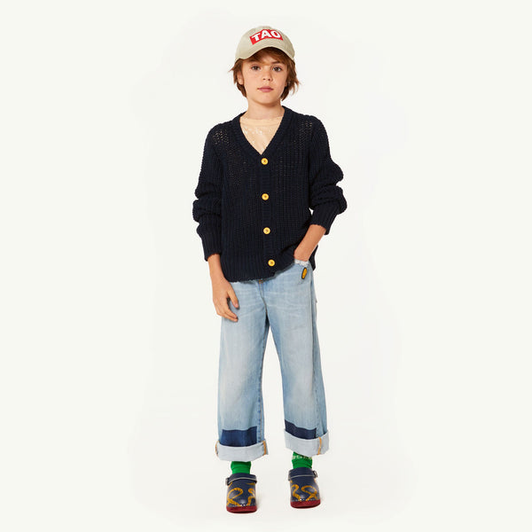 Blue Raccoon Cardigan MODEL FRONT