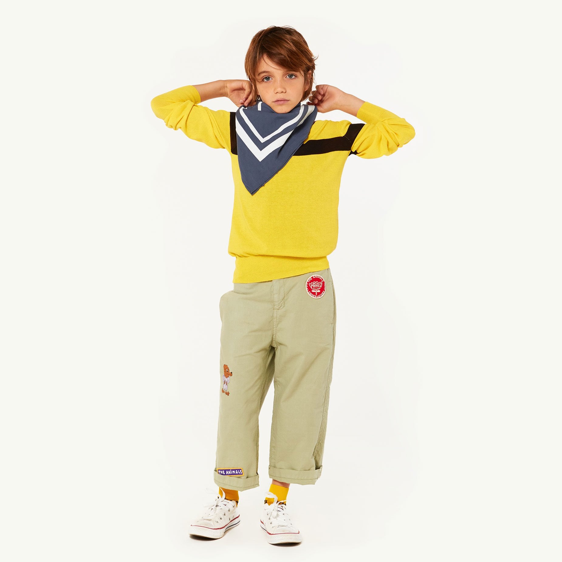 Yellow Condor Sweater MODEL FRONT