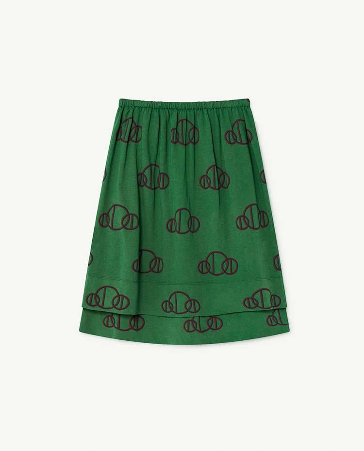 Green Circles Kitten Skirt COVER