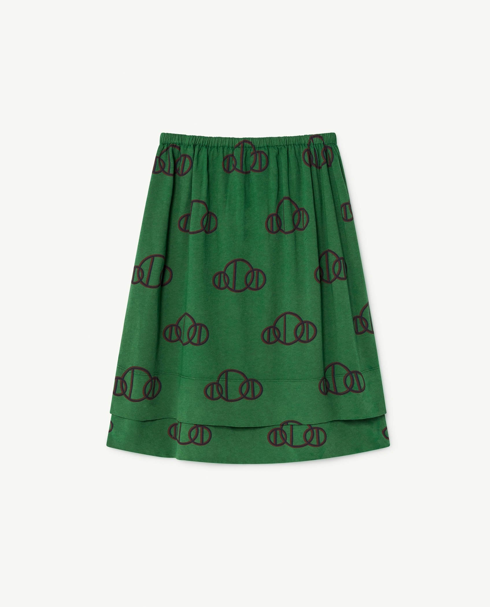 Green Circles Kitten Skirt PRODUCT BACK