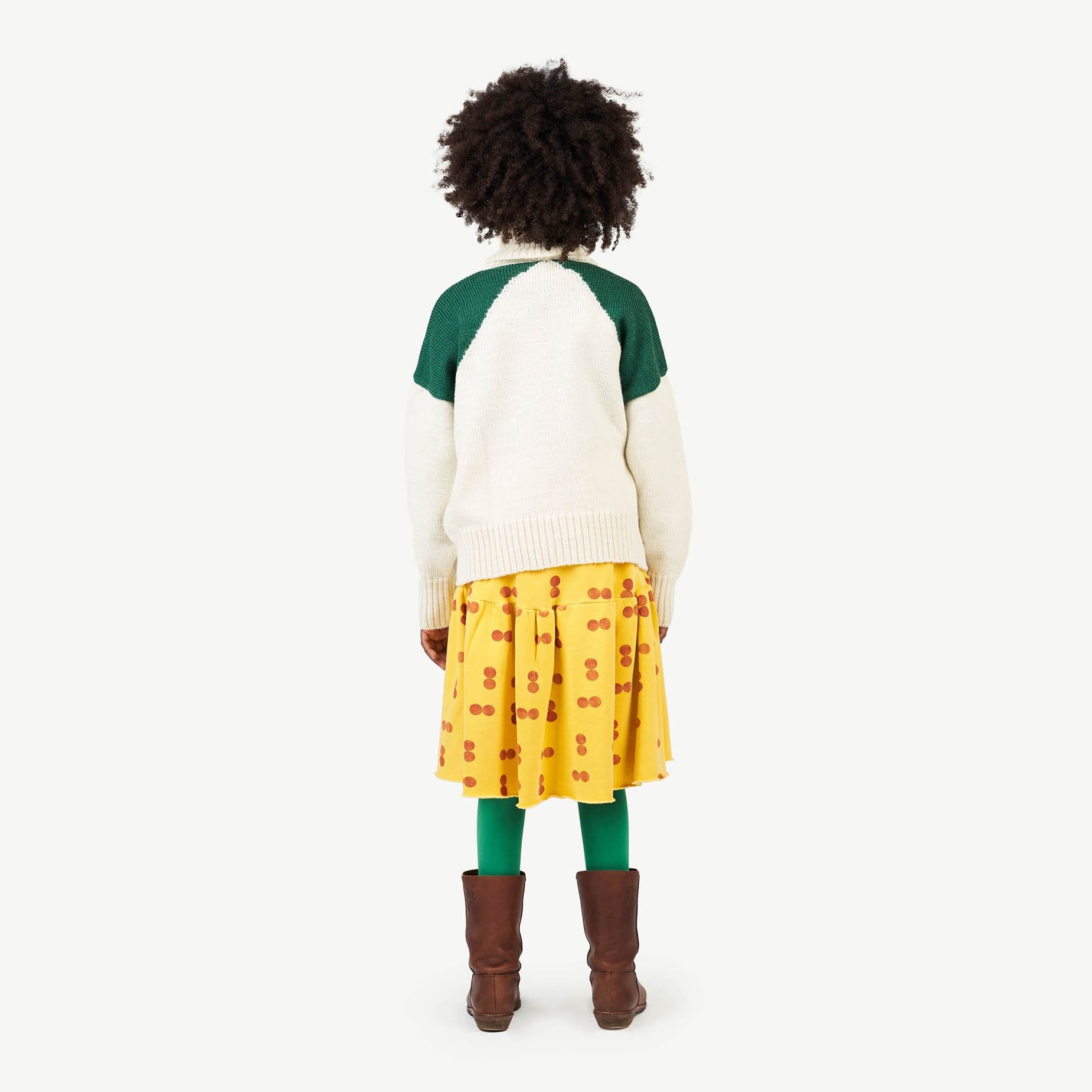 Yellow Cat Skirt MODEL BACK