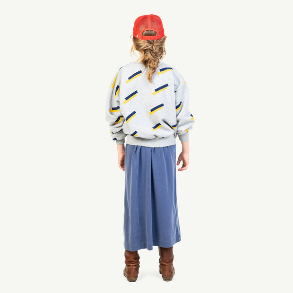 Grey 80's Bear Sweatshirt MODEL BACK