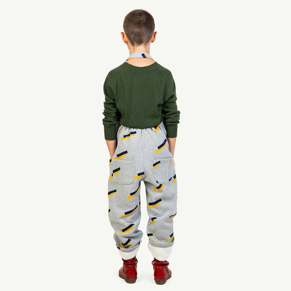 Grey 80's Boar Jumpsuit MODEL BACK