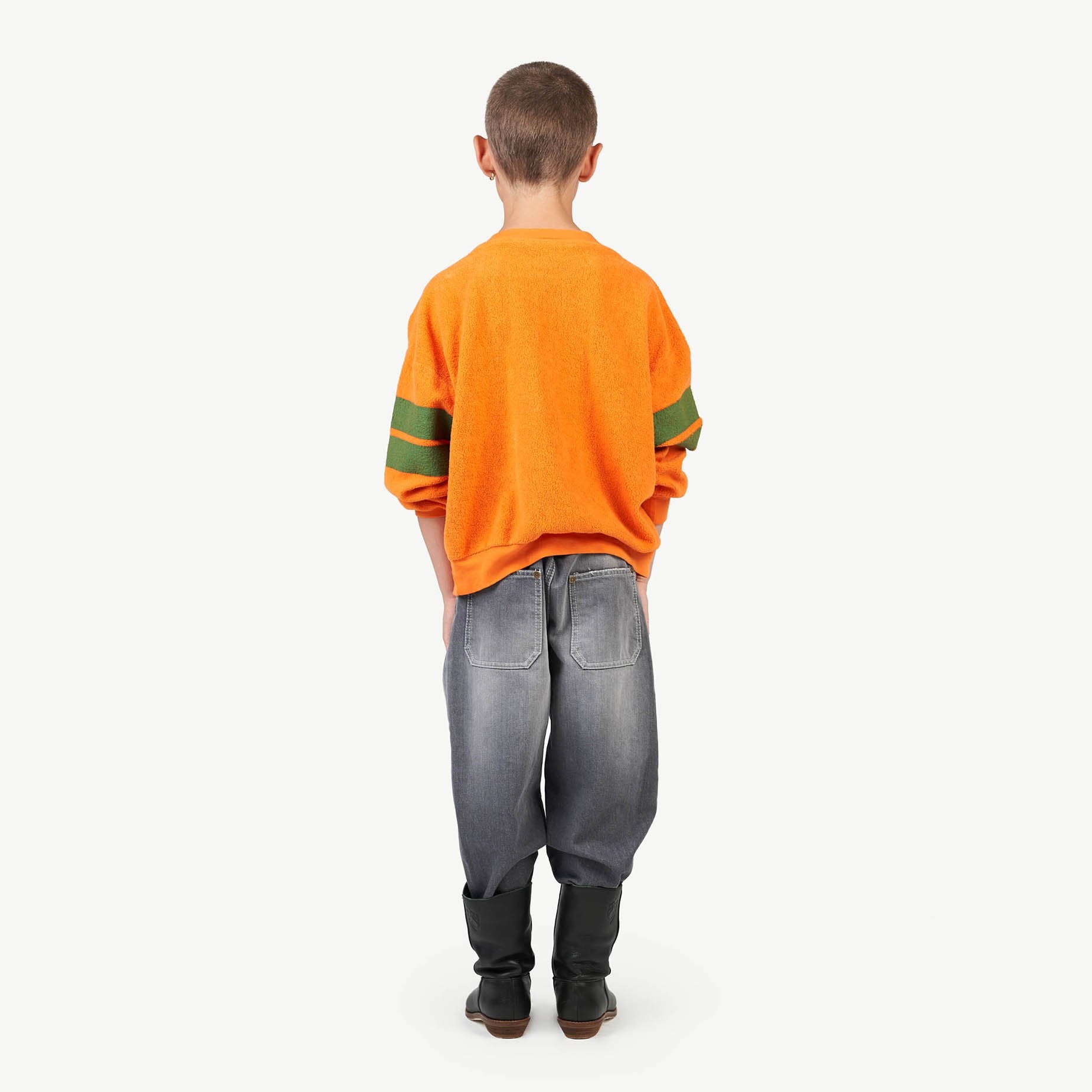 Orange Bear Sweatshirt MODEL BACK