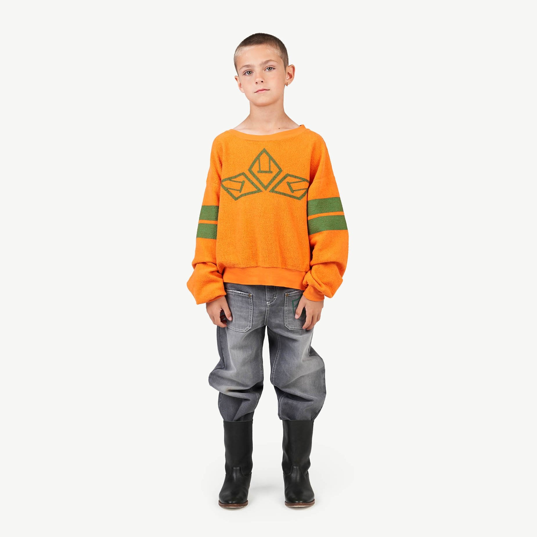 Orange Bear Sweatshirt MODEL FRONT
