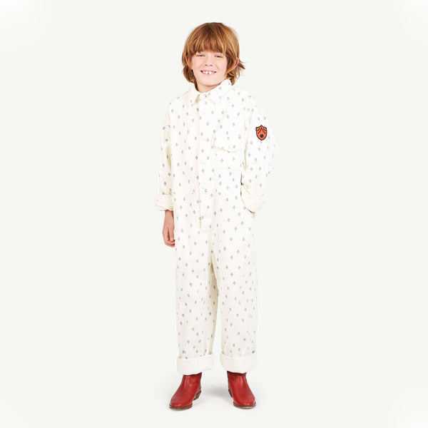 White Grasshopper Jumpsuit MODEL FRONT