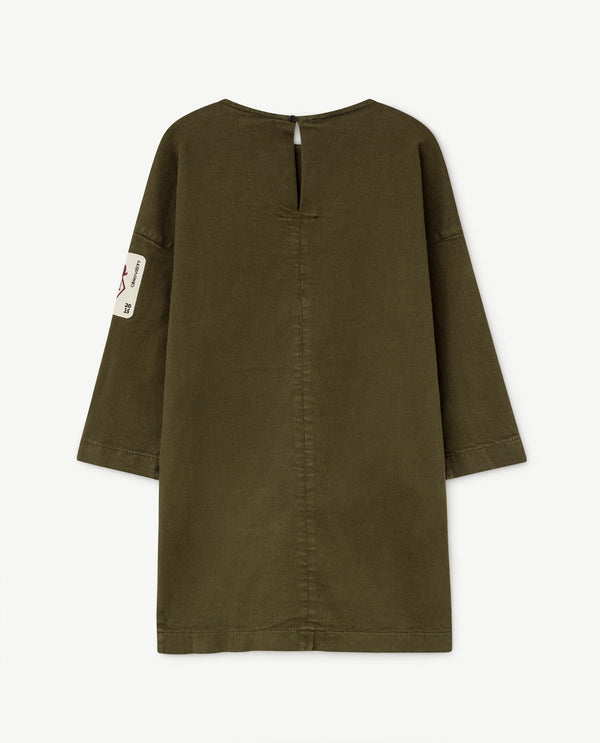 Green Swallow Dress PRODUCT BACK