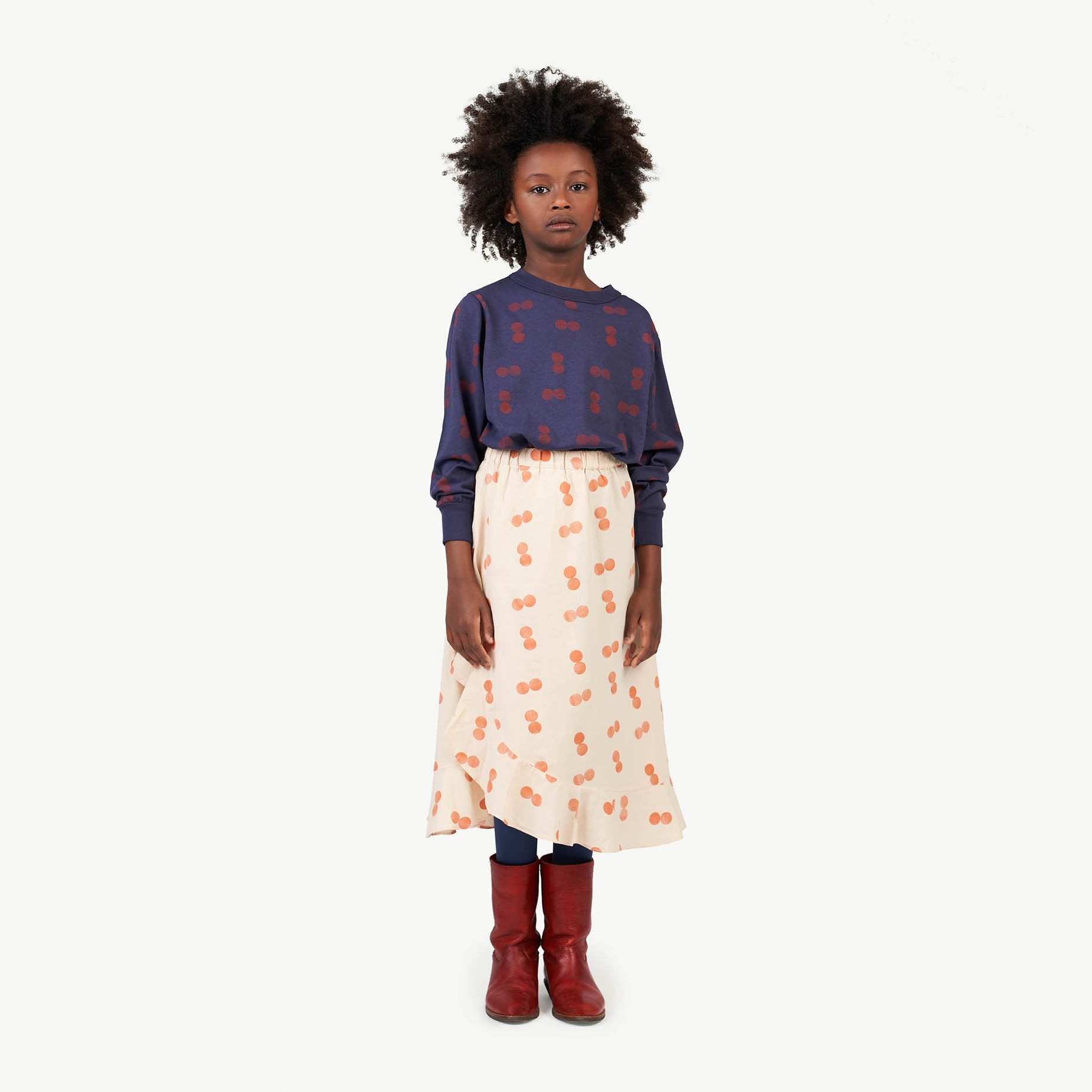Orange Manatee Skirt MODEL FRONT