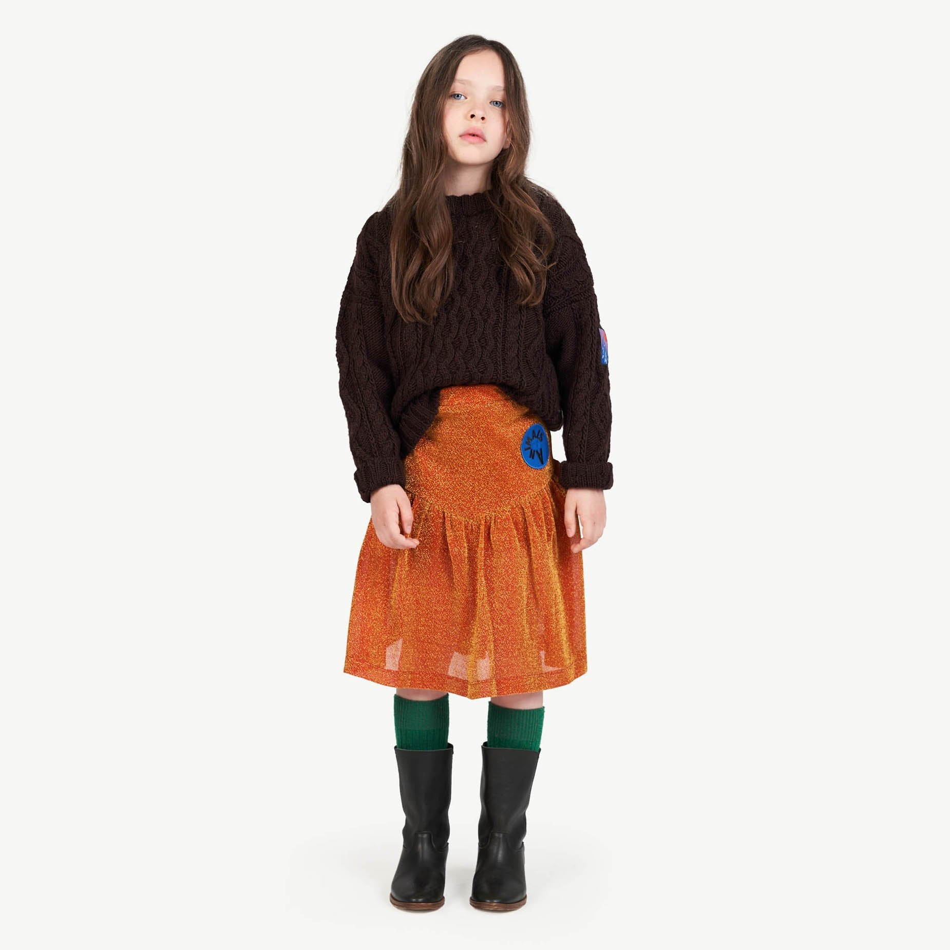 Orange Turkey Skirt MODEL FRONT