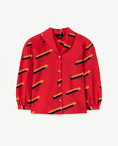 Red 80's Gadfly Shirt PRODUCT FRONT