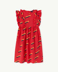 Red 80's Otter Dress
