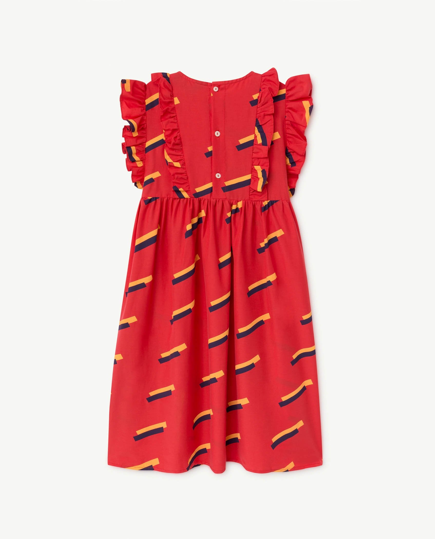 Red 80's Otter Dress PRODUCT BACK