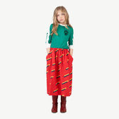 Red 80's Sow Skirt MODEL FRONT